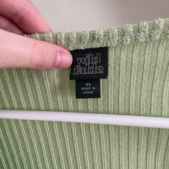 Target Green Ribbed Long Sleeve - Picture 2 of 2